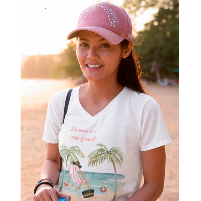 Camiseta Tropical Christmas on the Beach is Still Christmas (Criador carregado)