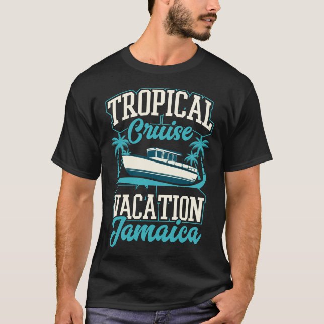 Camiseta Tropical Cruise Vacation Jamaica Matching Cruise S (Frente)