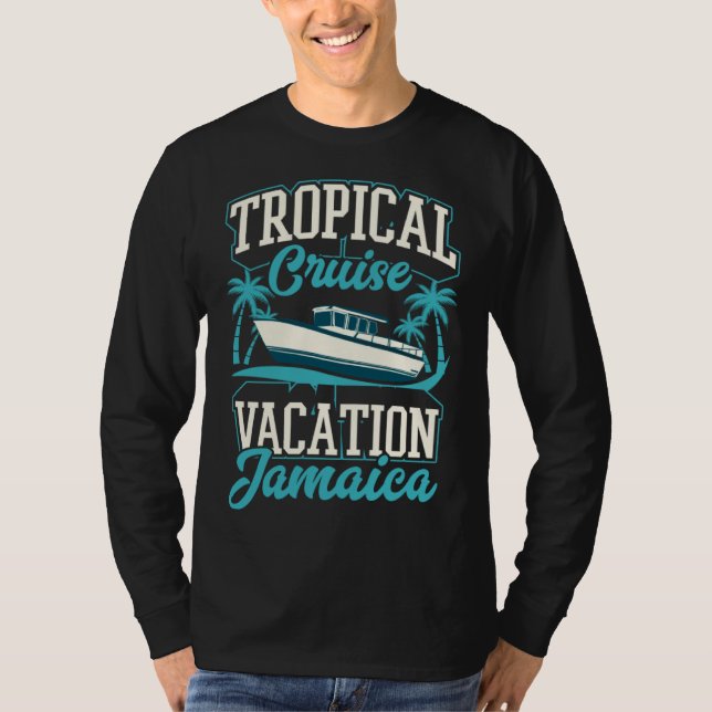 Camiseta Tropical Cruise Vacation Jamaica Matching Cruise S (Frente)