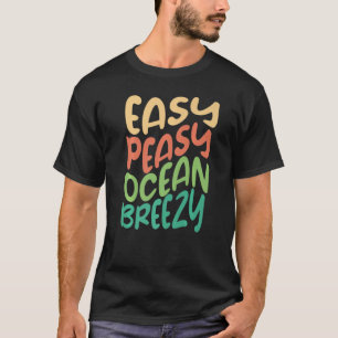 Camiseta Tropical de Verão da praia de Breezy Ocean Breezy