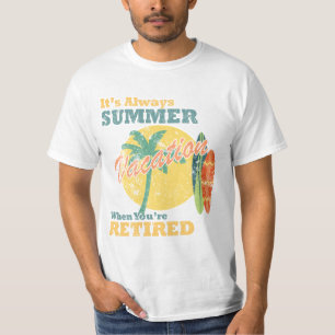 Camiseta Tropical de Verão de Aposentadoria Divert
