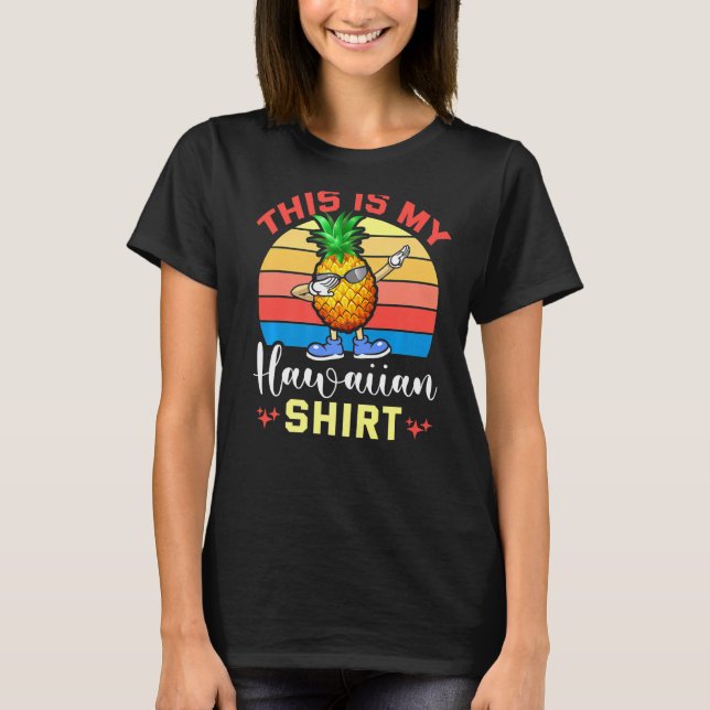 Camiseta Tropical do Havaí de Pineanás (Frente)