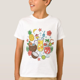 Camiseta Tropical Drinks – Cute Summer Cocktail Boy T-Shirt