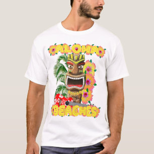 Camiseta Tropical Engraçada Aloha praia Havaiano Tiki