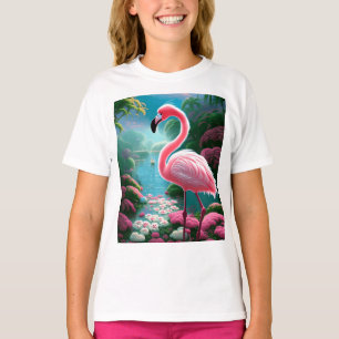 Camiseta Tropical Flamingo-70852 Elegante