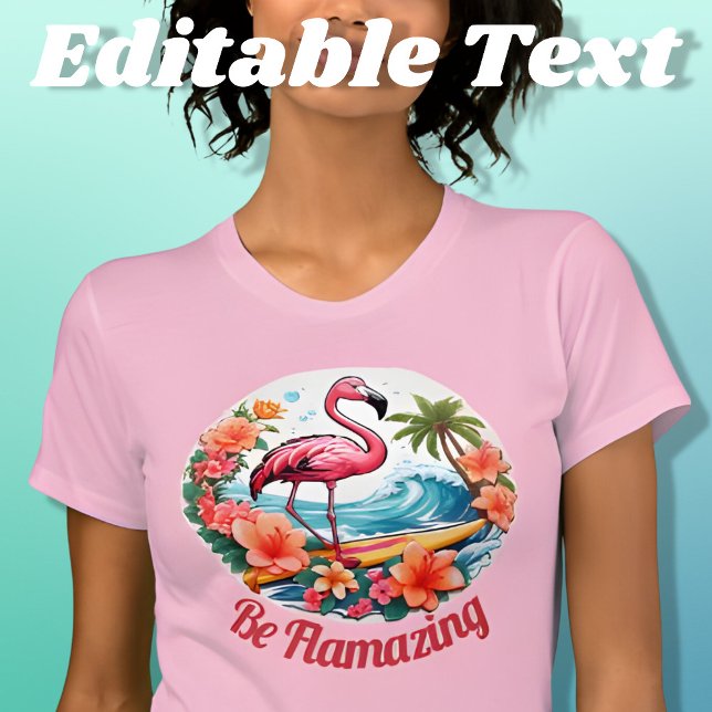 Camiseta Tropical Flamingo Be Flincrível (Criador carregado)