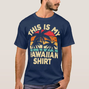 Camiseta Tropical Hawaii Palm Tree Engraçado Retro Este É O