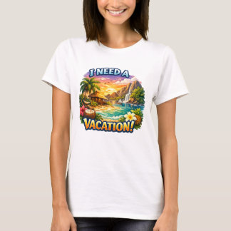 Camiseta Tropical island print T-shirt