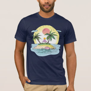 Camiseta Tropical Island Sunset Streetwear