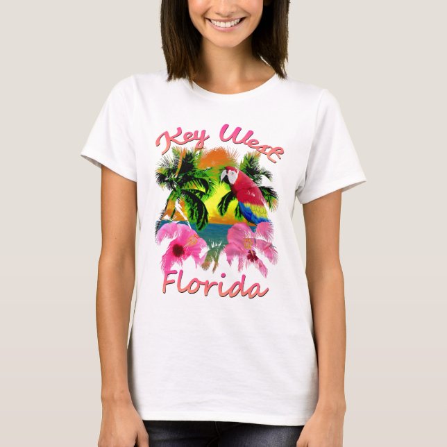 Camiseta Tropical Key West Florida Keys (Frente)