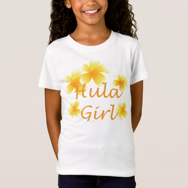 Camiseta Tropical Laua Hula Girl Floral Kids (Frente)