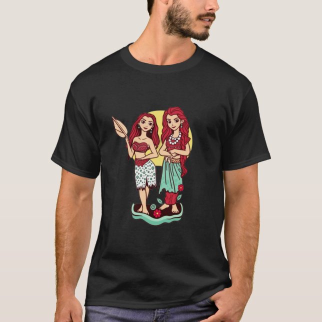 Camiseta tropical, menina, linda, verão, férias, exoti (Frente)
