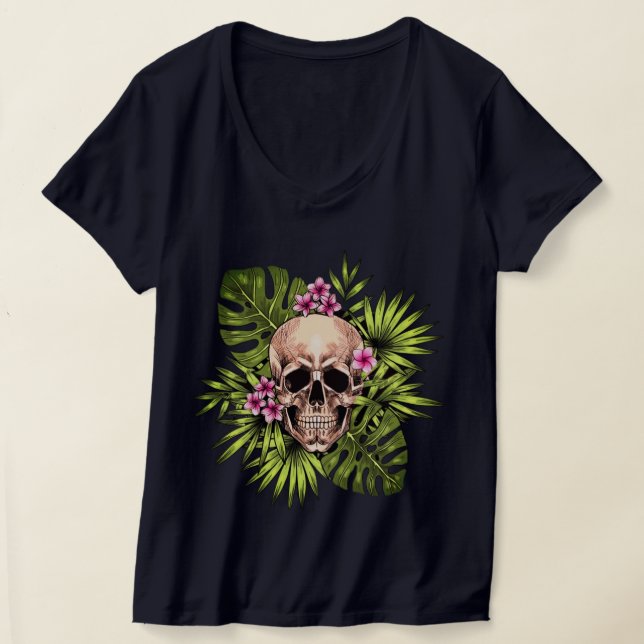 Camiseta Tropical Skeleton T-Shirt (Postura )
