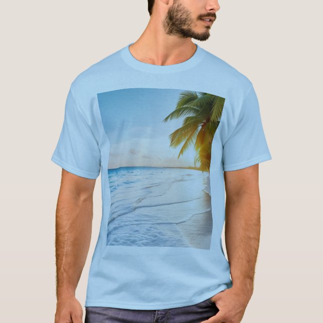 Camiseta Tropical Sunset Beach (Frente)