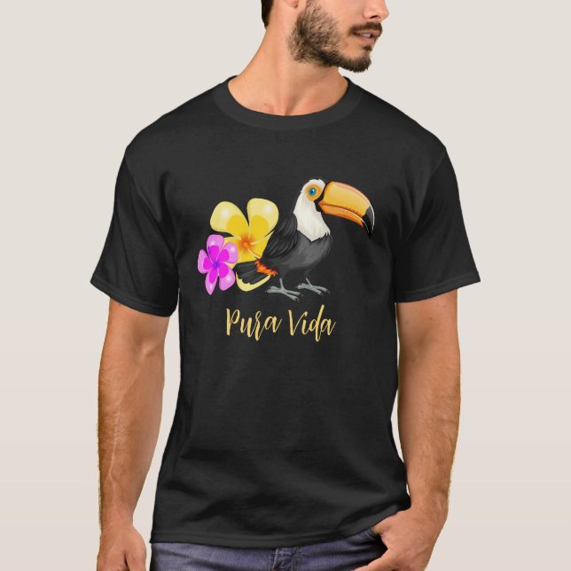 Camiseta Tropical Toucan Pura Vida Design (Frente)