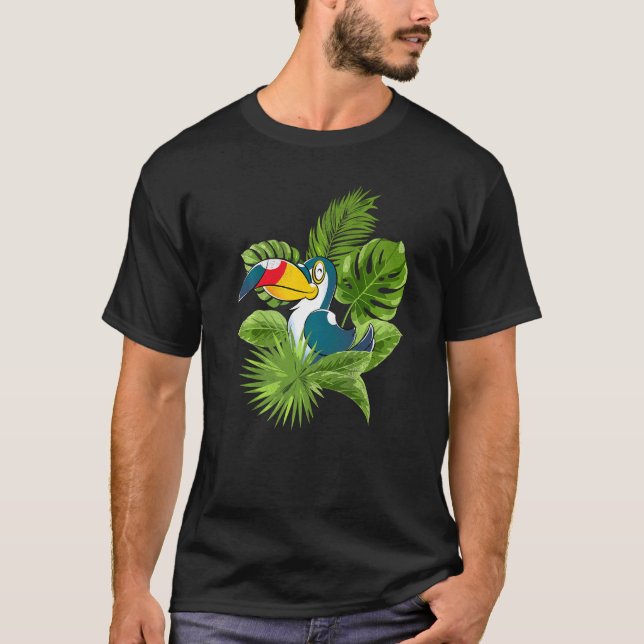 Camiseta Tropical Toucan RainForest Animal Toucan (Frente)