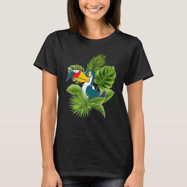Camiseta Tropical Toucan RainForest Animal Toucan (Frente)