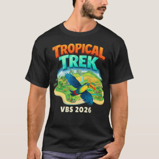 Camiseta Tropical Trek Vbs 2026 Pássaro da Ilha