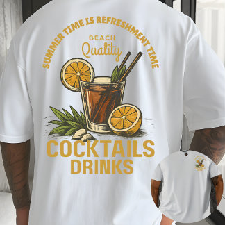 Camiseta Tropical Vibes:Beach Drink for Summer Fun