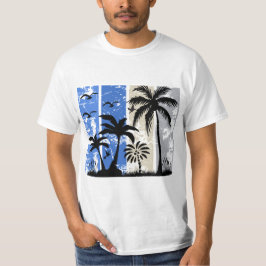 Camiseta Tropical Vibes in Stripes”