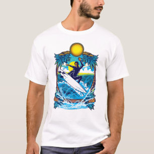 Camiseta Tropical Wave Rider Surf