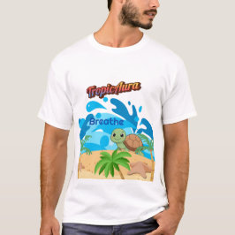 Camiseta TropicAura Breathe Tartaruga de Praia Tro
