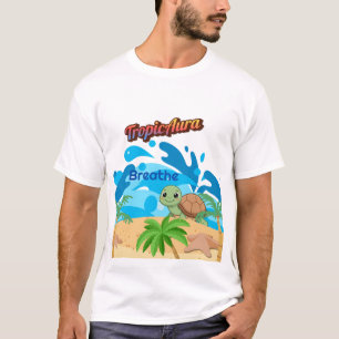 Camiseta TropicAura Breathe Tartaruga de Praia Tro