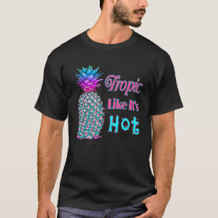 Camiseta Trópico como se fosse uma praia tropical colorida