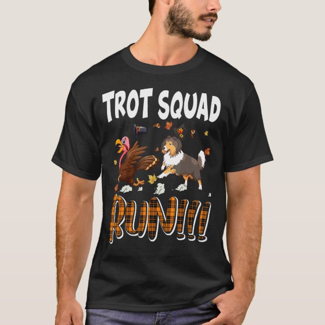 Camiseta Trot Squad Correndo Com Xadrez Laranja Com Turke (Frente)