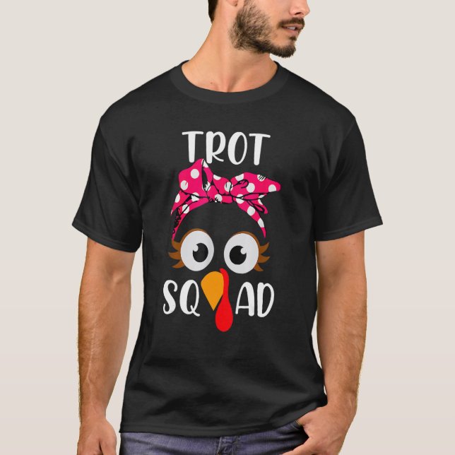 Camiseta Trot Squad Running Costume Thanksgiving Marathon T (Frente)