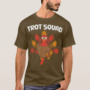 Camiseta Trot Squad Turkey Engraçado Ação de Graças Corrend