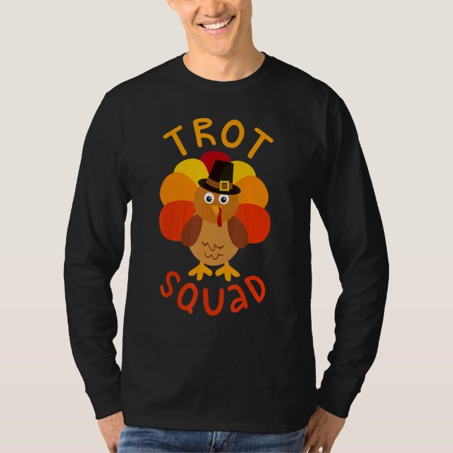 Camiseta Trot Squad  Turkey Pilgrim Costume (Frente)
