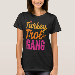 Camiseta Trot Team Ação de Graças Turquia Peregrino Corrend