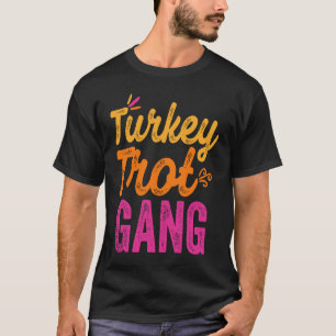 Camiseta Trot Team Ação de Graças Turquia Peregrino Corrend