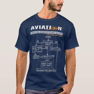 Camiseta Troubleshooting do Piloto Funny do Piloto de Aviã