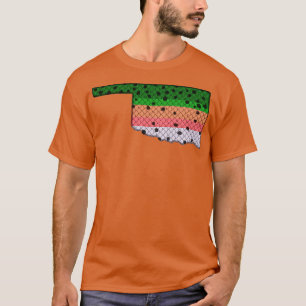 Camiseta Trout Fisheries Rainbow Trout Pattern Oklahoma Sta
