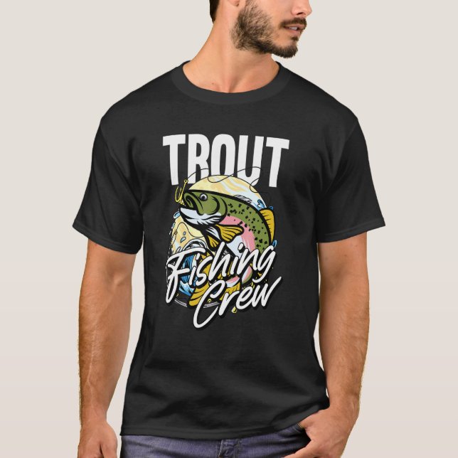 Camiseta Trout Fishi, Pescador de Pesca (Frente)