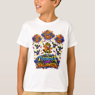Camiseta Trovão Ama o Sapo Tempestade de Halloween