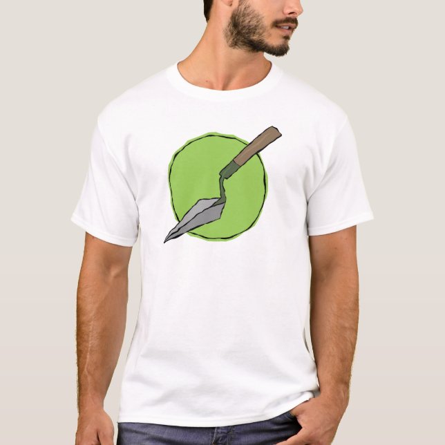 Camiseta Trowel verde - o conjunto de ferramentas do (Frente)