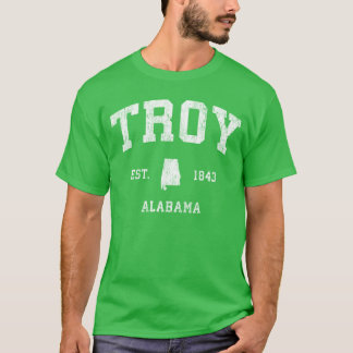 Camiseta Troy Alabama AL Design de Esportes Atléticos Vinta