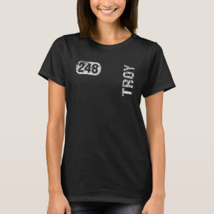 Camiseta Troy Michigan 248 Código de Área Vintage Retro