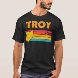 Camiseta Troy Ohio Vintage afressou Souvenir
