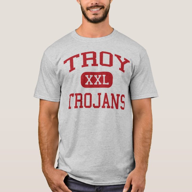 Camiseta Troy - Trojan - escola secundária - Troy Ohio (Frente)