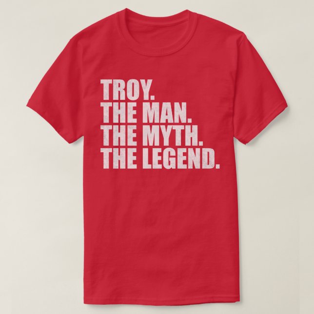Camiseta TroyTroy Name Troy nome fornecido (Frente do Design)