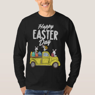 Camiseta Truck Bunny Eggs Red Truck Hunt Páscoa