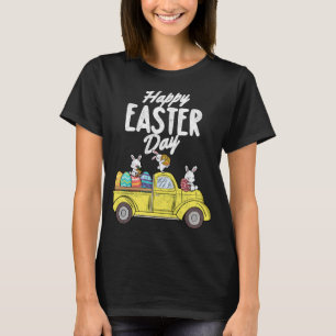 Camiseta Truck Bunny Eggs Red Truck Hunt Páscoa