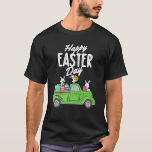 Camiseta Truck Bunny Eggs Red Truck Hunt Páscoa