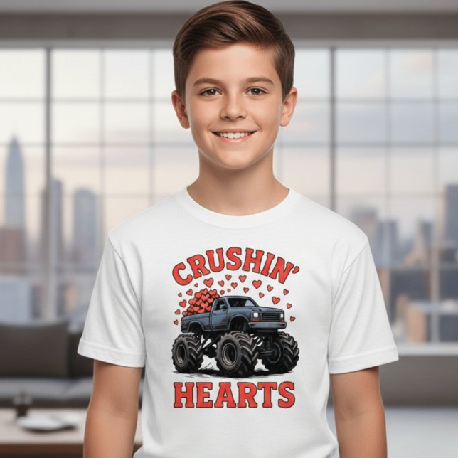 Camiseta Truck Crushin’ Hearts Kids T-Shirt – Cute Valentin (Criador carregado)
