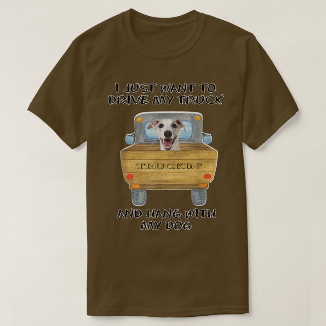 Camiseta Truck Drive Dog Whippet (Frente do Design)