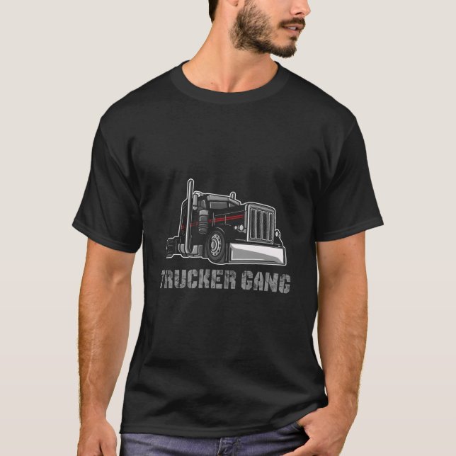 Camiseta Truck Driver Big Trucking Trucker Gang (Frente)